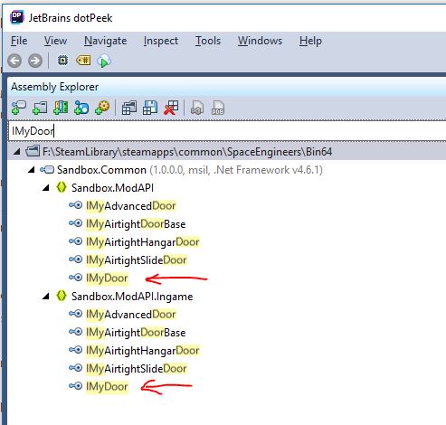 DotPeek search results